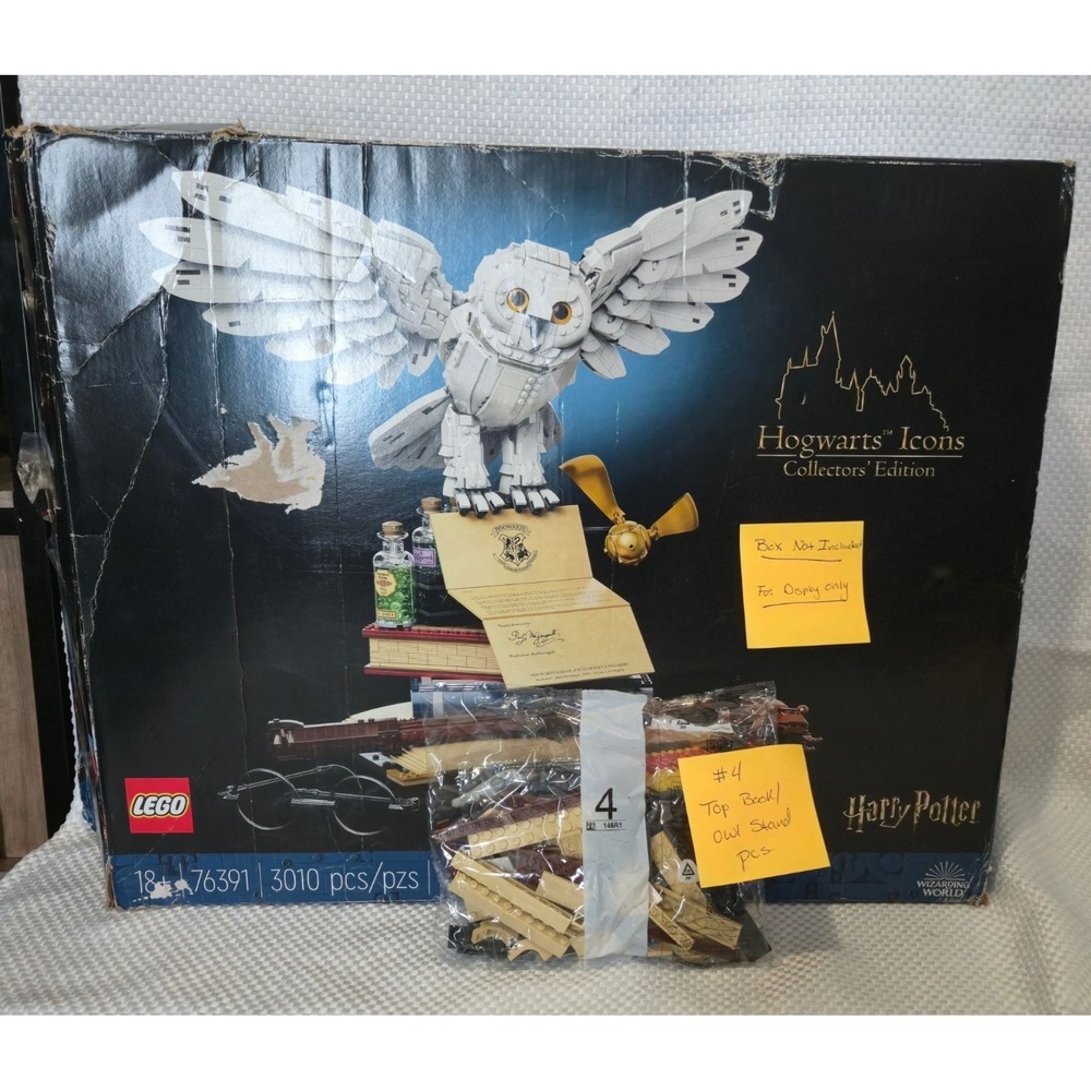 LEGO Harry Potter Hogwarts Icons 76391 Replacement Bag 4 Hedwig Stand Top Book
